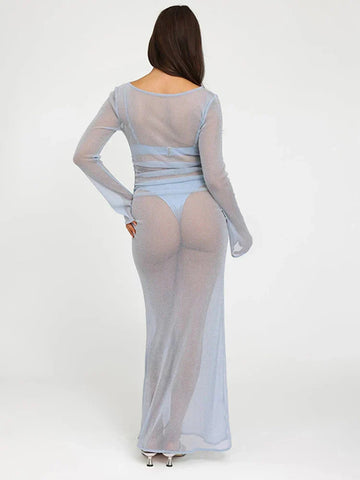 Vestido de vacaciones con perspectiva brillante y brillante