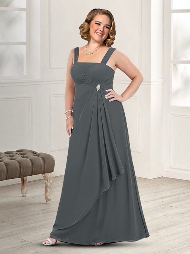 A-Linien-/Prinzessinnen-Kleid mit Spaghettiträgern und passender Jacke für die Mutter der Braut 