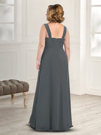 Vestidos de madre de la novia con tirantes finos, corte princesa/A y chaqueta 