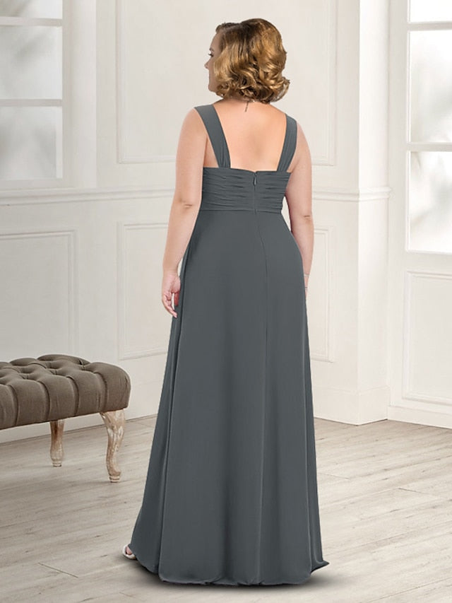 A-Linien-/Prinzessinnen-Kleid mit Spaghettiträgern und passender Jacke für die Mutter der Braut 