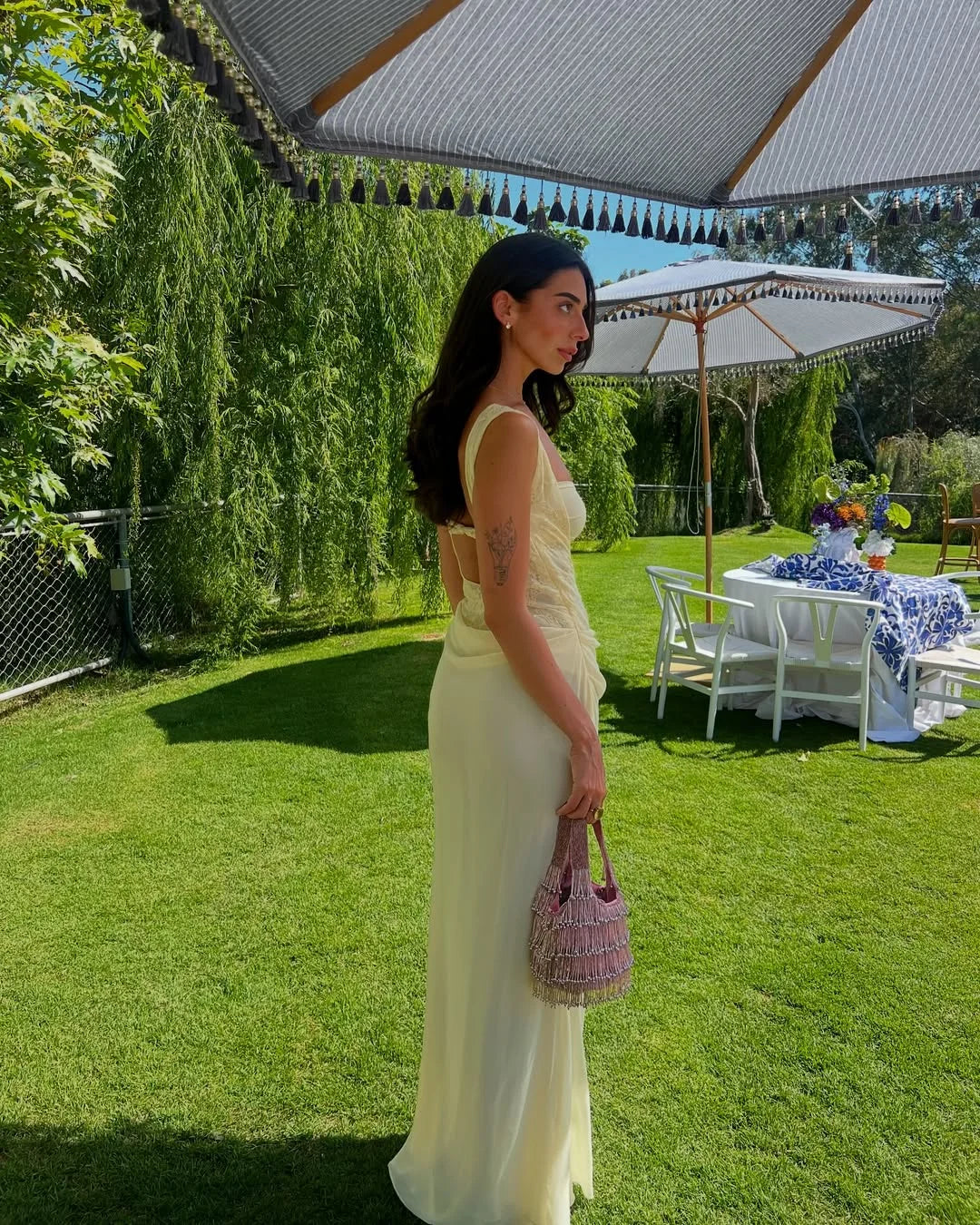 Unique Beige Sleeveless Lace Pleated Mermaid Prom Dress