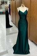 Meerjungfrauen-Satin-Abendkleid