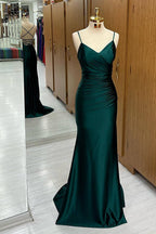 Meerjungfrauen-Satin-Abendkleid
