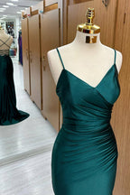 Meerjungfrauen-Satin-Abendkleid