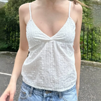 Fairycore Flower Hollow Crop Top