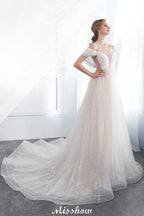 A-line Sleeveless Floor Length Lace Wedding Dress