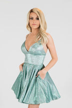 A-line Spaghetti Straps Short Prom Dress Unique Homecoming Dress