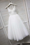 A-Line Spaghetti Straps Homecoming/Prom Dress with Tulle