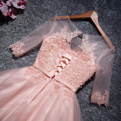 A-line Tulle Homecoming Dresses Scoop Short/Mini Prom Dresses