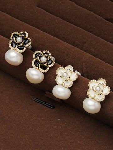 Accesorios para pendientes con forma de flor 