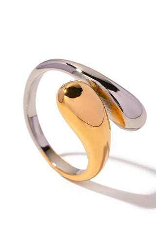 Anillo abierto con cruz ajustable, creativo y chapado en oro de moda 