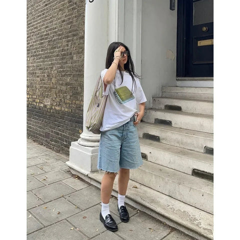 Camiseta gótica Harajuku con cereza verde fluorescente 