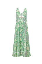 Fresh Floral Lace Spliced Long Boho Dress