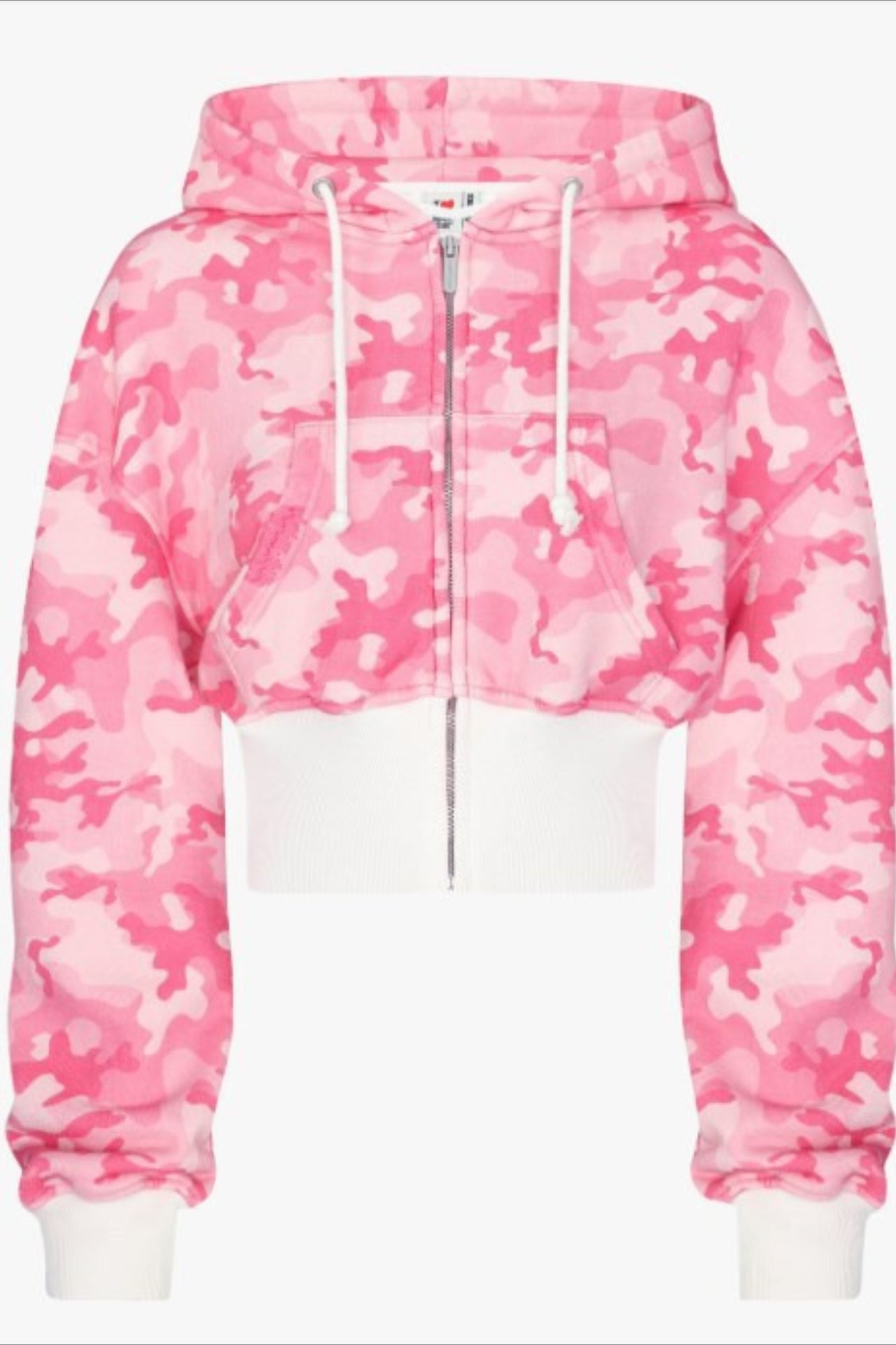 Pink Camo Zip Hoodie Two Piece Set