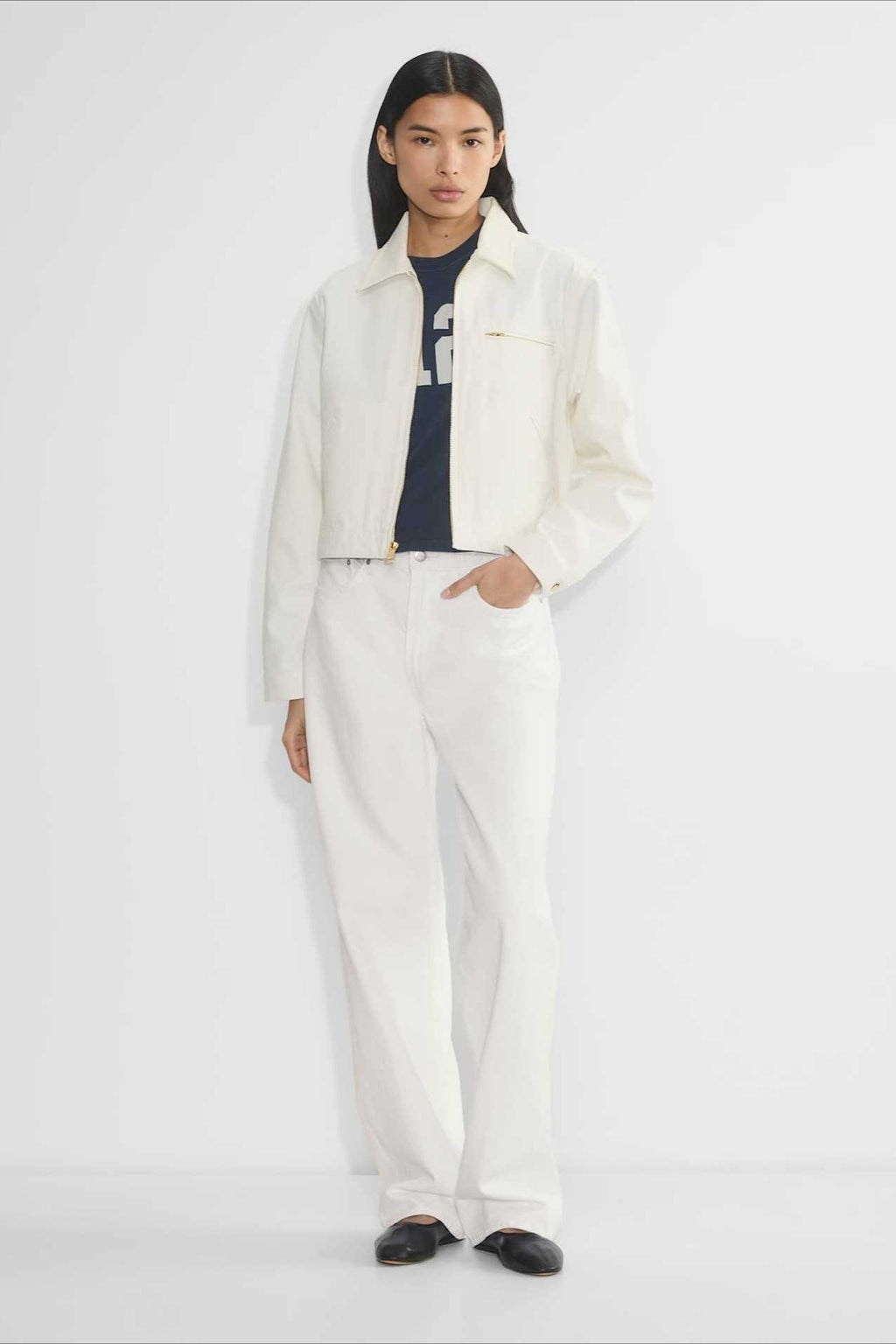 Cropped Utility Workwear Jacket