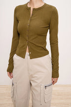 Lightweight Ribbed Cardigan