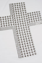 Y2K Copper Cross Print Loose T-Shirt