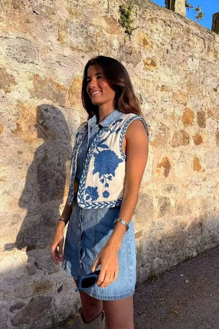 Chaleco azul Angeline 