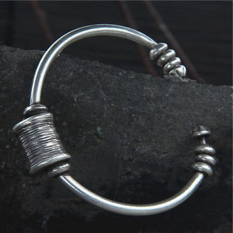 Sterling Silver Rotor Pattern Bracelet