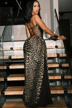 Sexy Leopard Print Maxi Dress