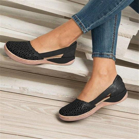 Women's Sandals 2022 Summer Handmade Ladies Shoes Leather Breathable Sandals Women Flats Retro Style Cusomized Support Slipper