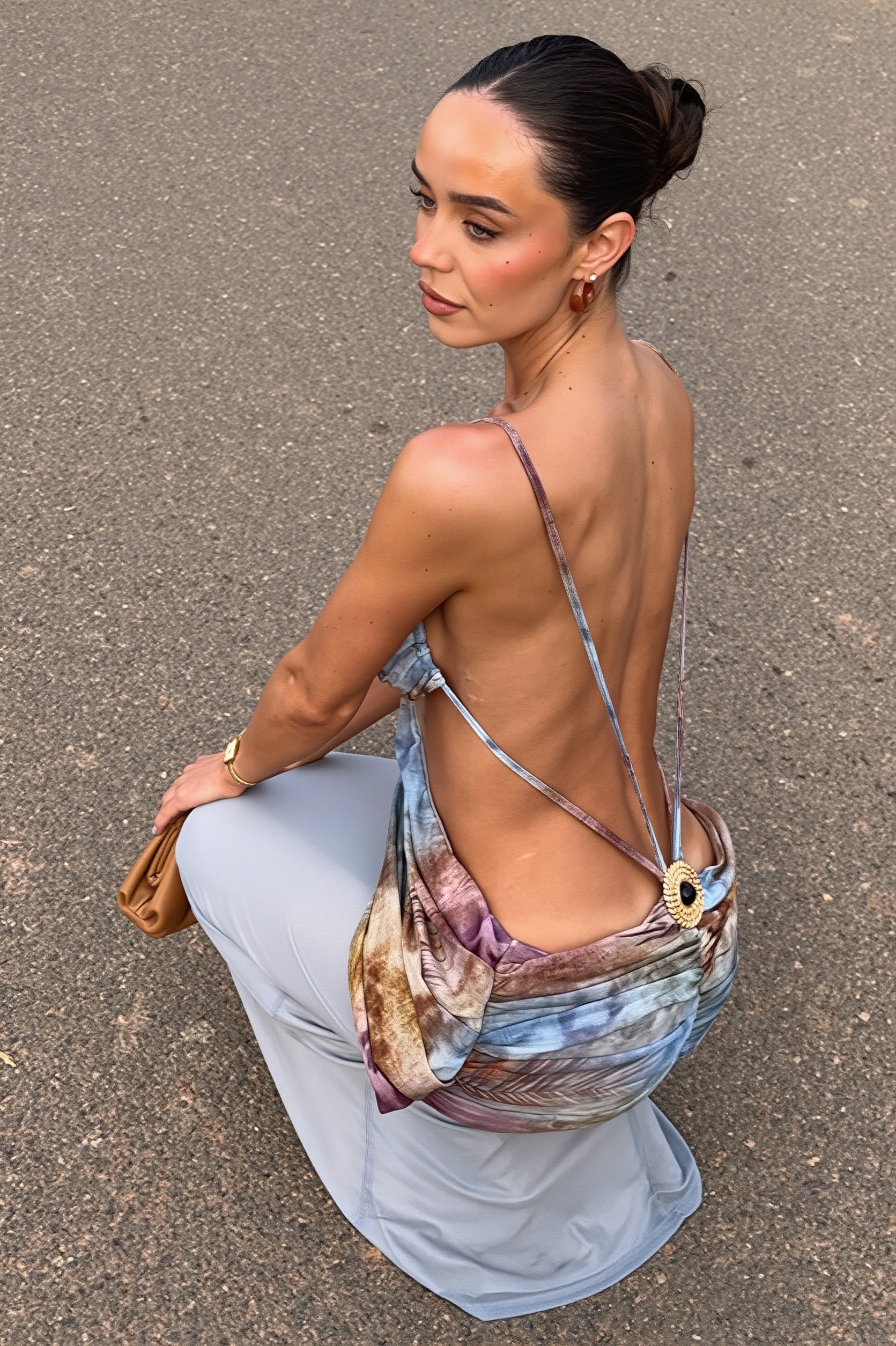 Sexy Backless Cami Vacation Maxi Dress