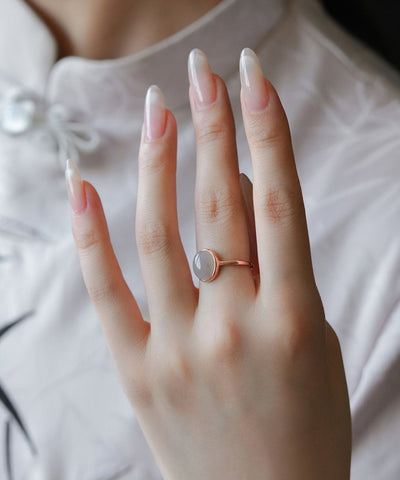 Anillos de jade dorado para mujer en plata de ley y oro 