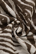 Zebra Print Mesh V Neck Cami Top