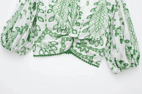 Traje de pantalón corto y blusa Eileen 