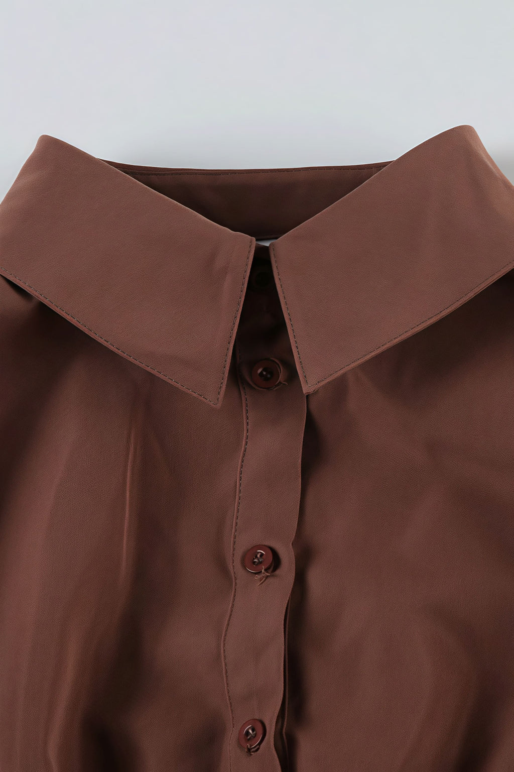 Sweet Spicy Collared Puff Sleeve Blouse