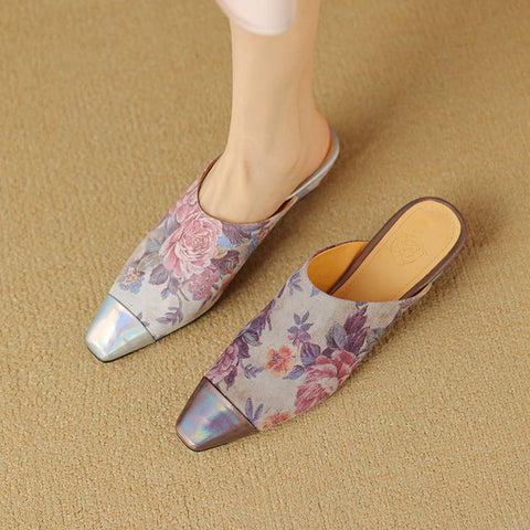 Nuevos zapatos Muller de moda, zapatillas de tacón alto cómodas de gamuza de oveja de alta calidad, zapatillas sencillas para el hogar, zapatos casuales de uso diario. 