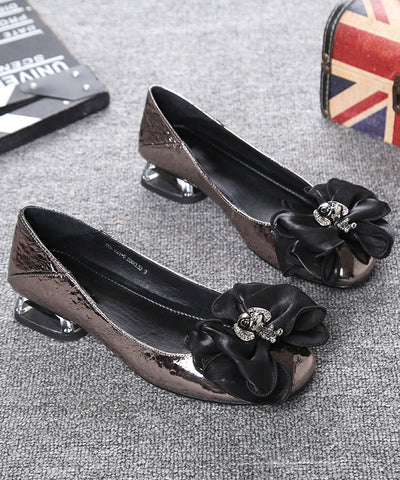 New DIY Bow Splicing Flats Faux Leather