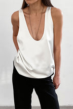 Chic Ice Silk Deep V Layering Cami Top