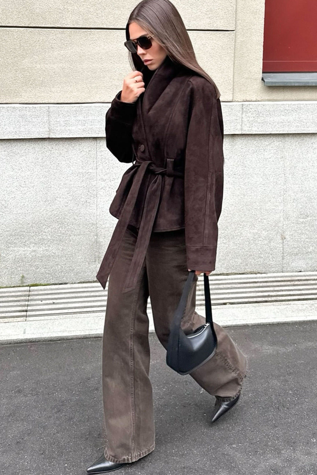 Suede Vintage Long Sleeve Jacket