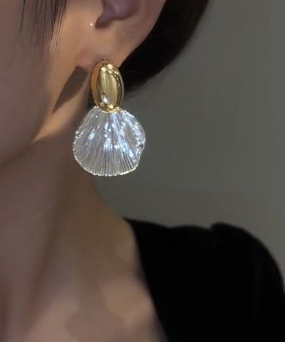 Boho Gold Copper Alloy Leaf Drop Earrings