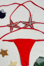 Starfish Rhinestone Sexy Bikini Set