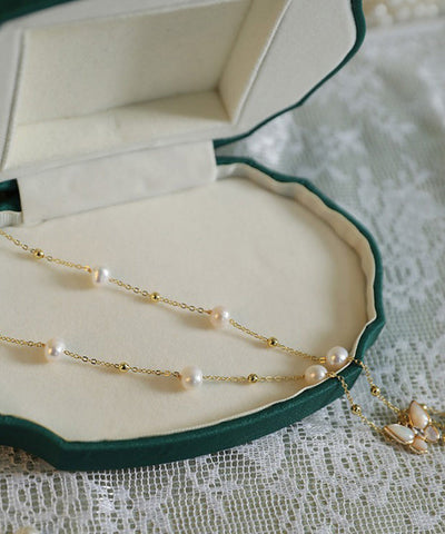 Collar moderno con colgante de borla de mariposa y perla de aleación de plata esterlina blanca 