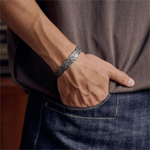 Sterling Silver Vintage Pure Skull Bracelet