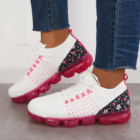 Althetic Breathable Woven Sneakers Air Cushion Sport Shoes