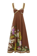 Floral Stripe Long Casual Boho Dress