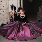 Vestido de primera comunión para niña, estilo retro, de lujo, con vuelo, para fiesta de cumpleaños y desfile. 