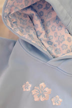 Floral Embroidered Loose Pullover Hoodie