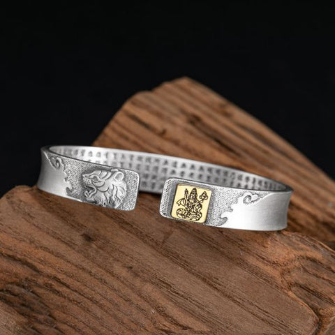 Sterling Silver Six Character Truth Chinese Zodiac Bracelet