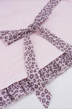 Sweet Leopard Patchwork Bow Lace Cami Top