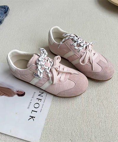 Gelbe Schuhe für Plattfüße, Wildleder, modisch, zum Schnüren 