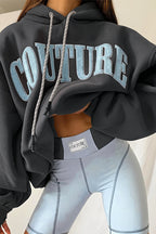 Couture Letter Oversized Hoodie