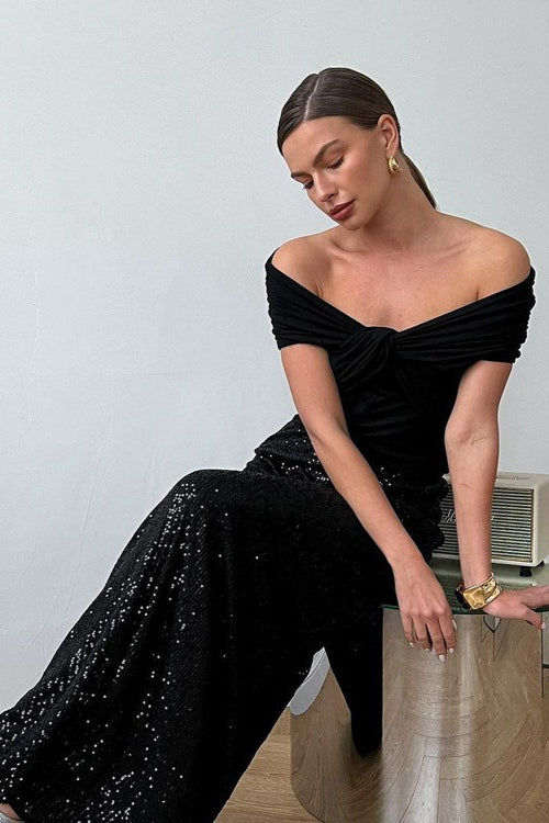 Elegant Chic Off Shoulder Twist Blouse