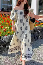 Loose Floral Long Vacation Boho Dress