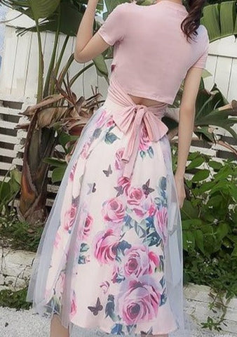 CONJUNTO DE CAMISETA Y FALDA MONICA 