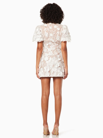 Party Dress Applique Short Sleeves V-Neck Birthday Party Mini Dresses